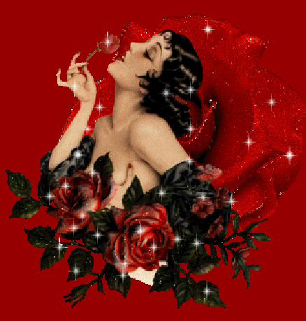 dívka s růžemi